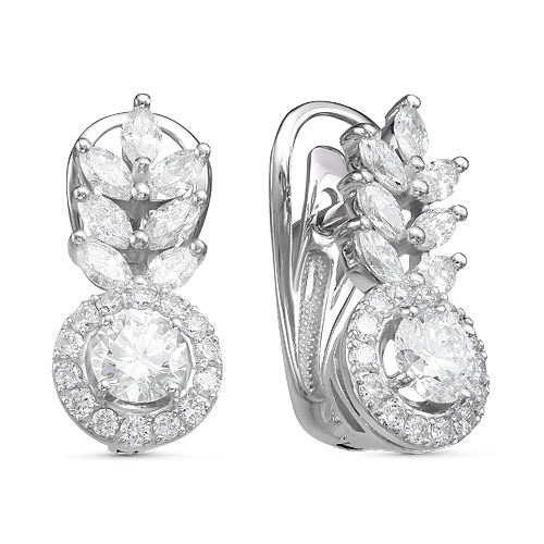 3267-02 Серьги из Золот�а с вставкой - Бриллиант