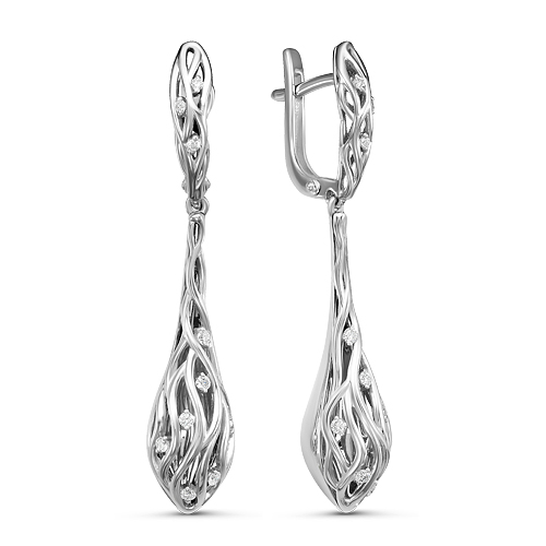 2881-02 Серьги из Золот�а с вставкой - Бриллиант