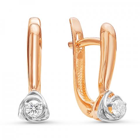 Серьги из золота c бриллиантами