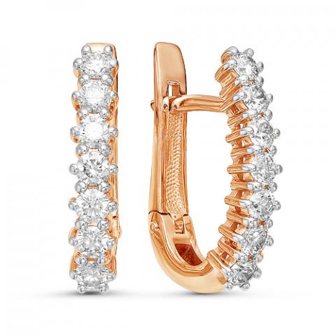 Серьги из золота c бриллиантами