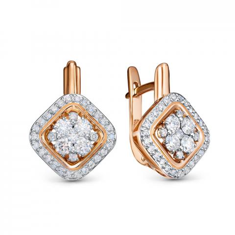 Серьги из золота c бриллиантами