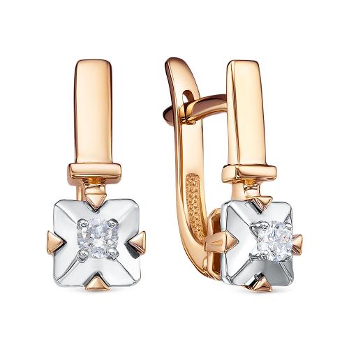 4991-02 Серьги из Золот�а с вставкой - Бриллиант