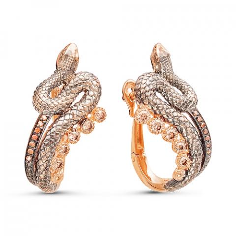 Серьги из золота c бриллиантами
