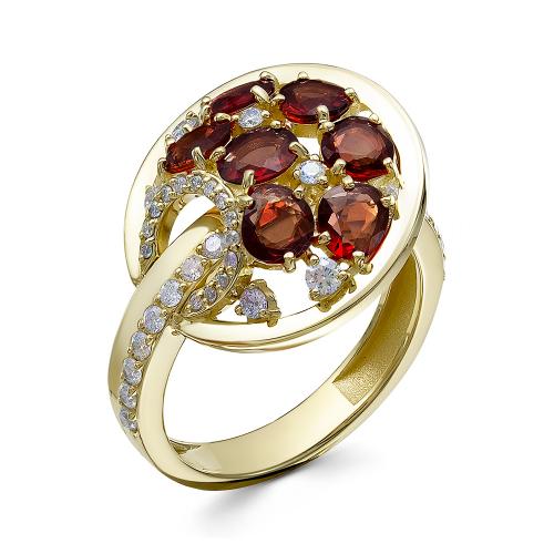 3796-01 Кольцо из Золот�а с вставками - Бриллиант, Сапфир