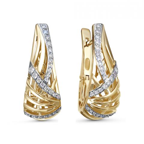 Серьги из золота c бриллиантами