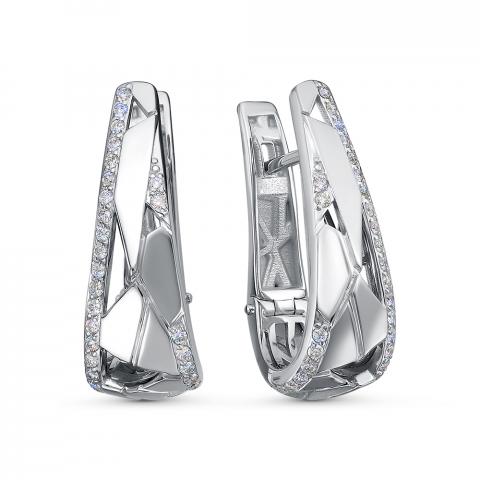Серьги из золота c бриллиантами