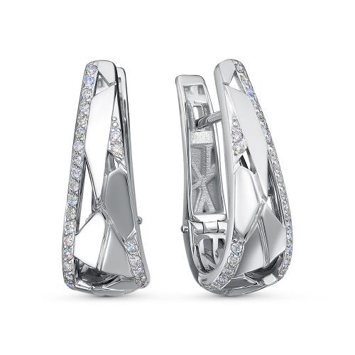 3772-02 Серьги из Золот�а с вставкой - Бриллиант