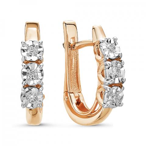 Серьги из золота c бриллиантами