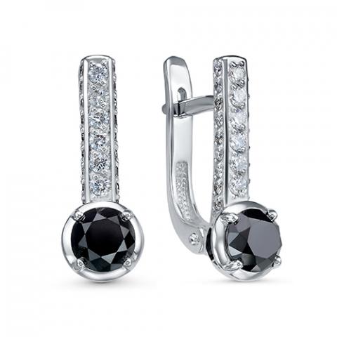 Серьги из золота c бриллиантами