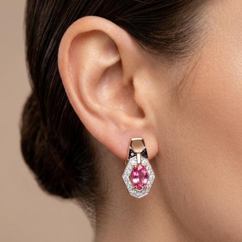 Серьги из золота c бриллиантами