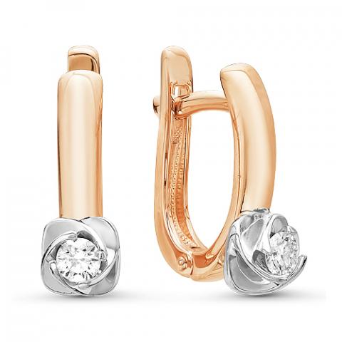 Серьги из золота c бриллиантами