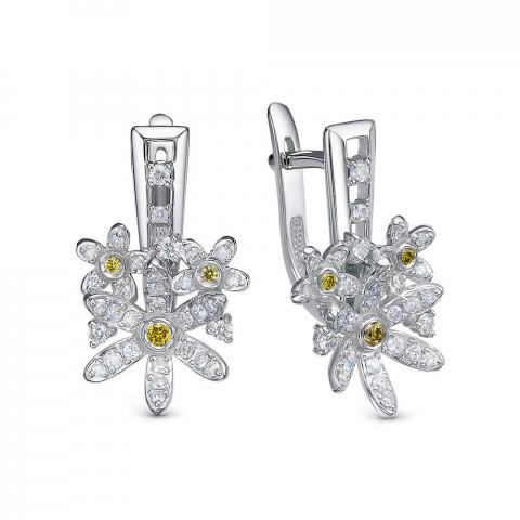 Серьги из золота c бриллиантами
