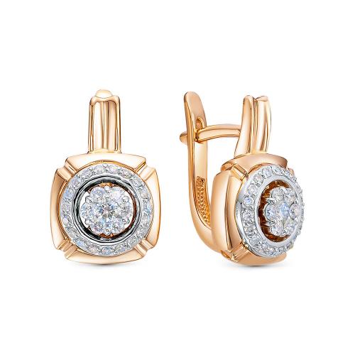 4262-02 Серьги из Золот�а с вставкой - Бриллиант