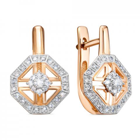 Серьги из золота c бриллиантами