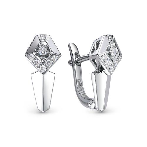 3971-02 Серьги из Золот�а с вставкой - Бриллиант