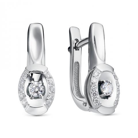 Серьги из золота c бриллиантами
