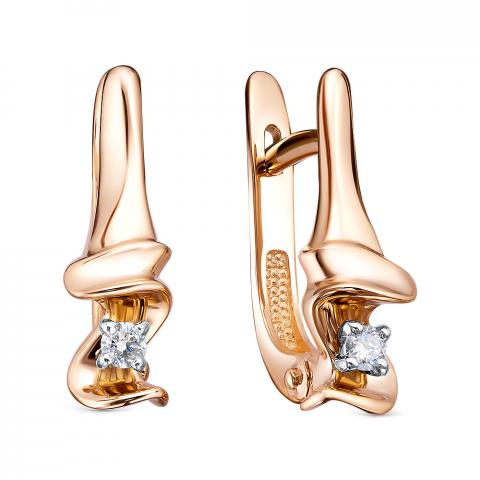 Серьги из золота c бриллиантами