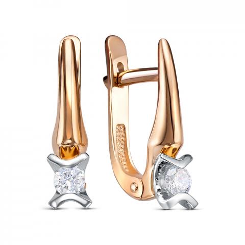 Серьги из золота c бриллиантами