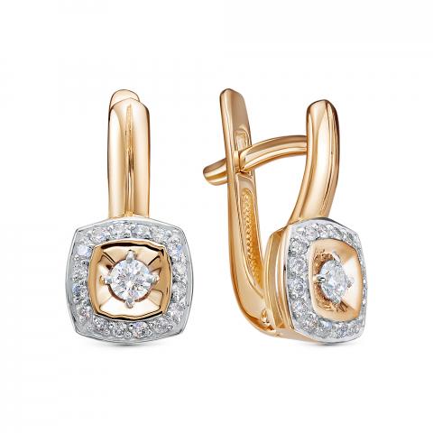 Серьги из золота c бриллиантами