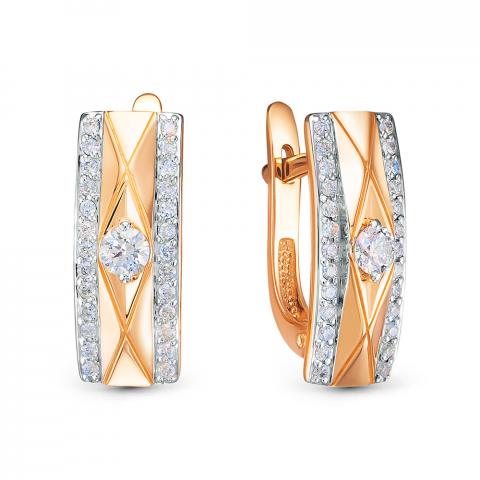 Серьги из золота c бриллиантами