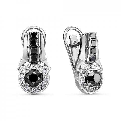 Серьги из золота c бриллиантами