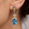 серьги из золота c бриллиантами и топазами