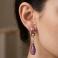 Серьги из золота c аметистами и бриллиантами