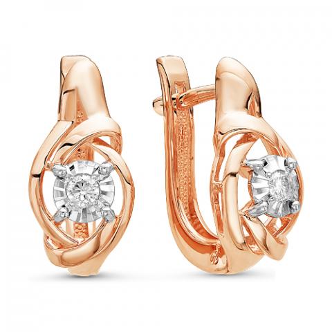 Серьги из золота c бриллиантами