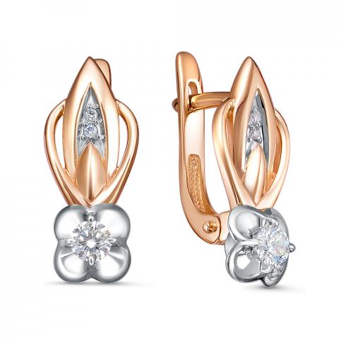 Серьги из золота c бриллиантами