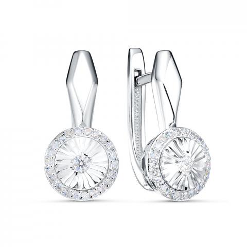 Серьги из золота c бриллиантами