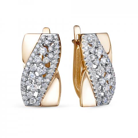 Серьги из золота c бриллиантами