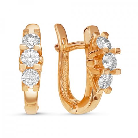 Серьги из золота c бриллиантами