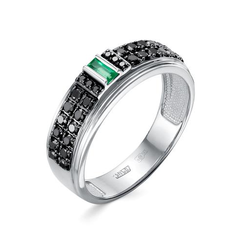 4892/1-01 Кольцо из Золот�а с вставками - Бриллиант, Изумруд